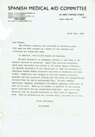 EVT-SPAIN-4-9-6.jpg; EVT/SPAIN/4/9/6; Spanish Civil War: Spanish Medical Aid Committee circular, 22 Mar 1938;