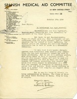 EVT-SPAIN-4-9-8.jpg; EVT/SPAIN/4/9/8; Spanish Civil War: Spanish Medical Aid Committee circular, 17 Oct 1938;